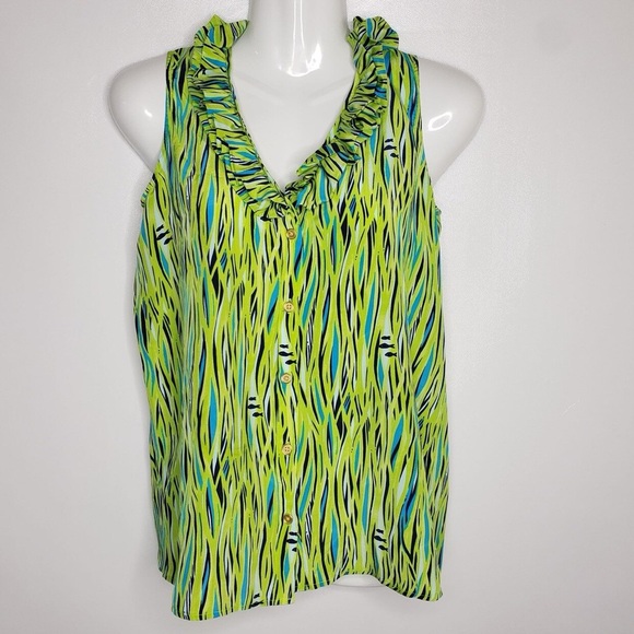 NWOT Lilly Pulitzer's classic Silk Tank Top Size 2 100% silk - Picture 12 of 16